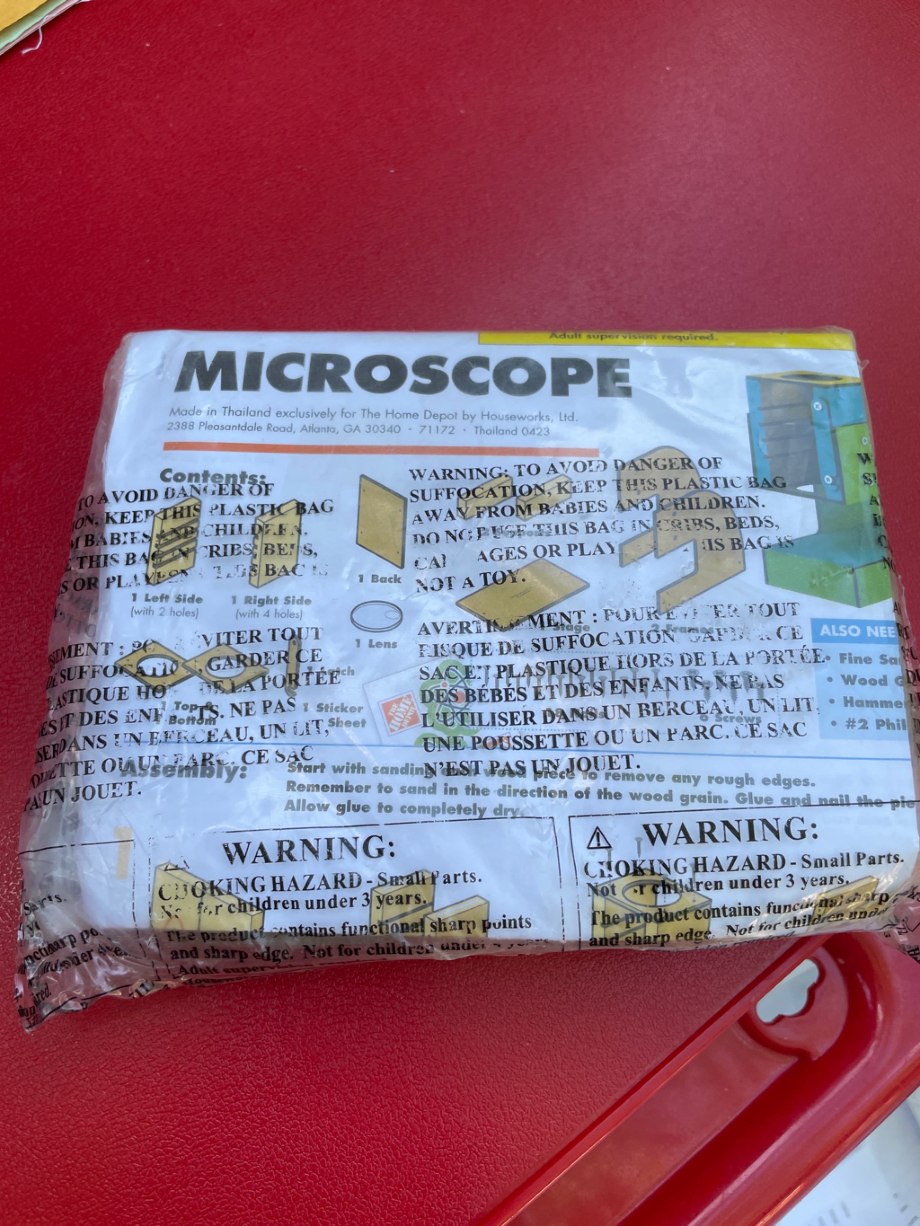 Microscope Toy Kit - White And Yellow - Home Depot